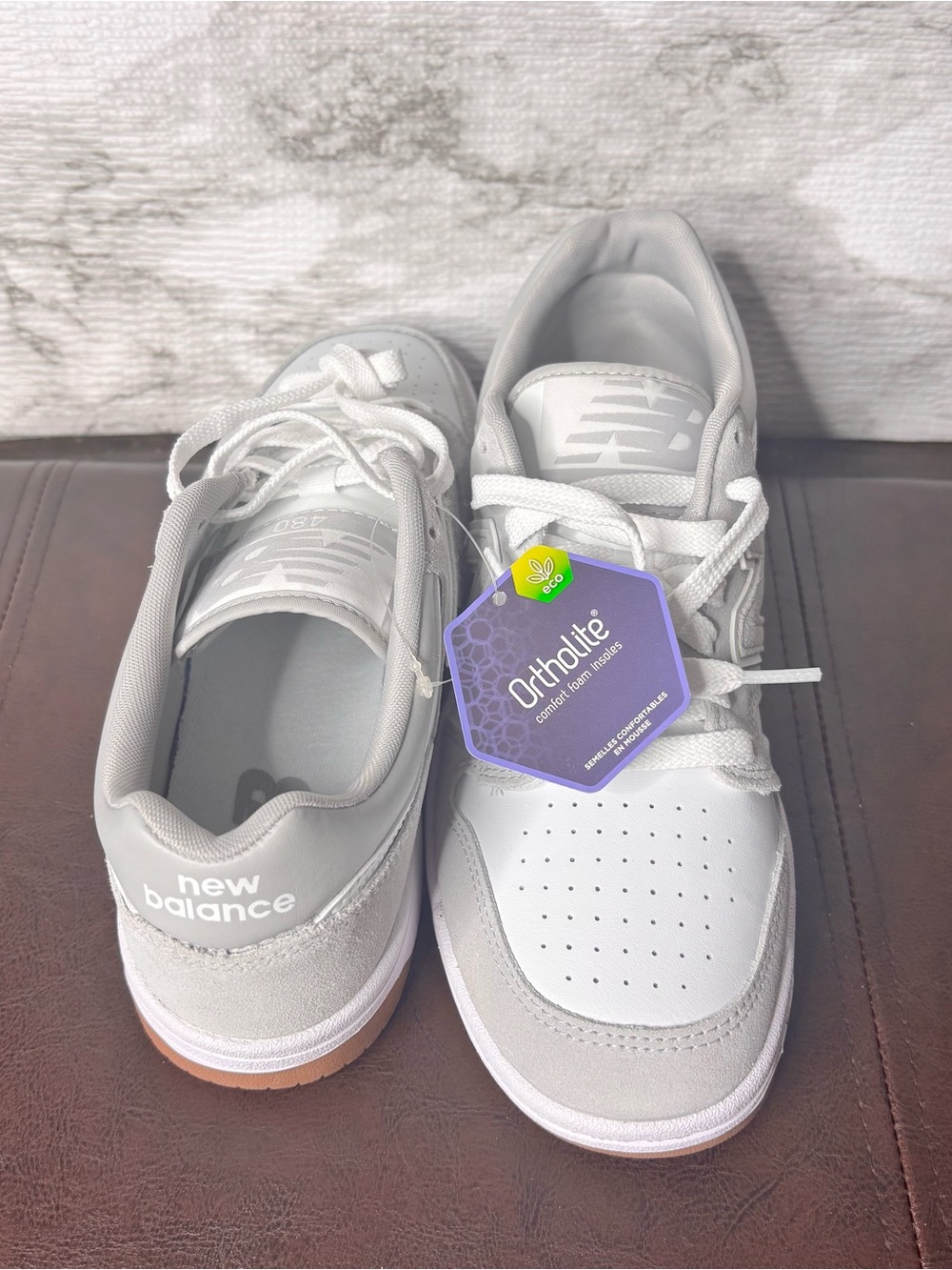 New Balance 480 Rain Cloud White Ortholite Low-Top Sneakers